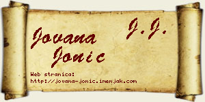 Jovana Jonić vizit kartica